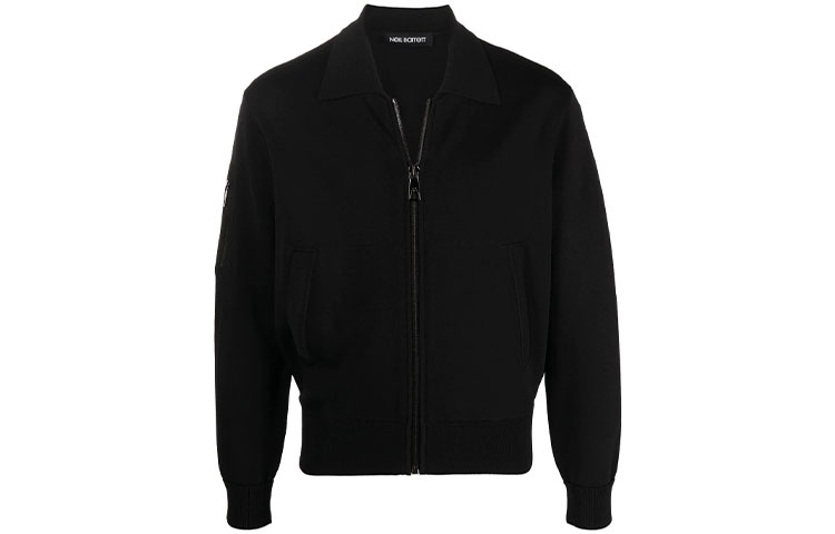 Neil Barrett FW21 Black Zip-Up Long Sleeve Jacket BMA007R604C524