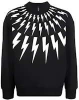 Neil Barrett FW21 Graphic Print Black Pullover Sweatshirt Long Sleeve BJS010SR517S524 Neil Barrett FW21 Graphic Print Black Pullover Sweatshirt Long Sleeve BJS010SR517S524