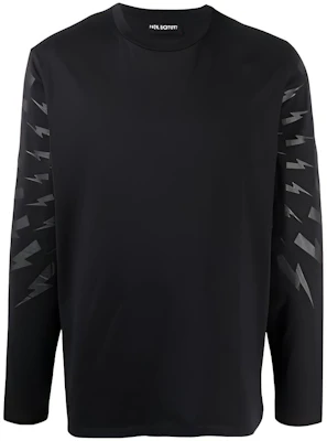 Neil Barrett FW21 Lightning Print Long Sleeve T-Shirt Black () BJT005SR521S0101 Buy Neil Barrett FW21 Lightning Print Long Sleeve T-Shirt Black () BJT005SR521S0101