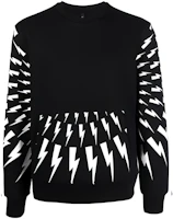 Neil Barrett FW21 Plain Printed Pullover Crewneck Sweatshirt Black BJS005SR523S524 Neil Barrett FW21 Plain Printed Pullover Crewneck Sweatshirt Black BJS005SR523S524