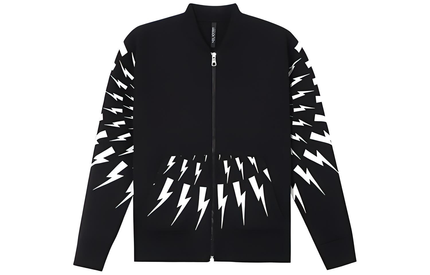 Neil Barrett FW21 Prototype Thunderbolt Jacket Black Outerwear BJS008SR519S524