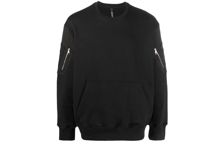 Neil Barrett FW21 Solid Multi-Pocket Sweatshirt Black BJS021CR540S3158