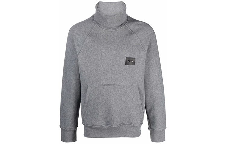 Neil Barrett FW21 Solid Patch High-Neck Sweatshirt Men’s Grey BJS029PR514C2-550