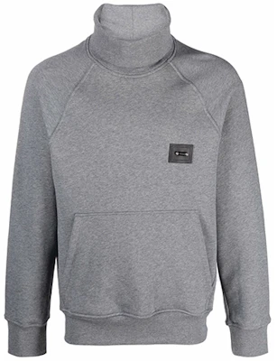 Neil Barrett FW21 Solid Patch High-Neck Sweatshirt Lelaki Kelabu BJS029PR514C2-550 Buy Neil Barrett FW21 Solid Patch High-Neck Sweatshirt Lelaki Kelabu BJS029PR514C2-550