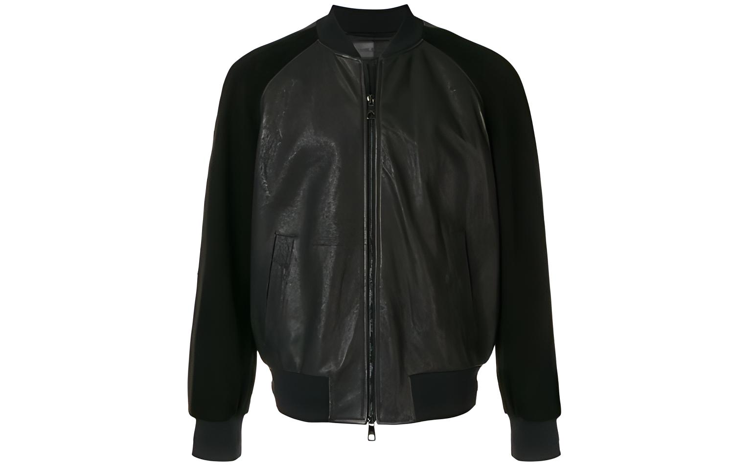 Neil Barrett FW21 Spliced Bomber Jacket Black PBPE517CG70501