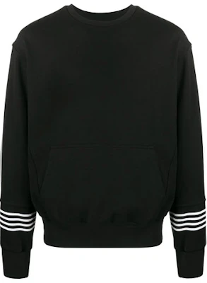 Neil Barrett FW21 条纹袖口黑色长袖卫衣 男款 PBJS680CP566S2361 Buy Neil Barrett FW21 条纹袖口黑色长袖卫衣 男款 PBJS680CP566S2361