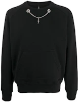 Neil Barrett FW22 Chain Detail Pullover Sweatshirt Black - Long Sleeve. PBJS595EN508S2012 Neil Barrett FW22 Chain Detail Pullover Sweatshirt Black - Long Sleeve. PBJS595EN508S2012