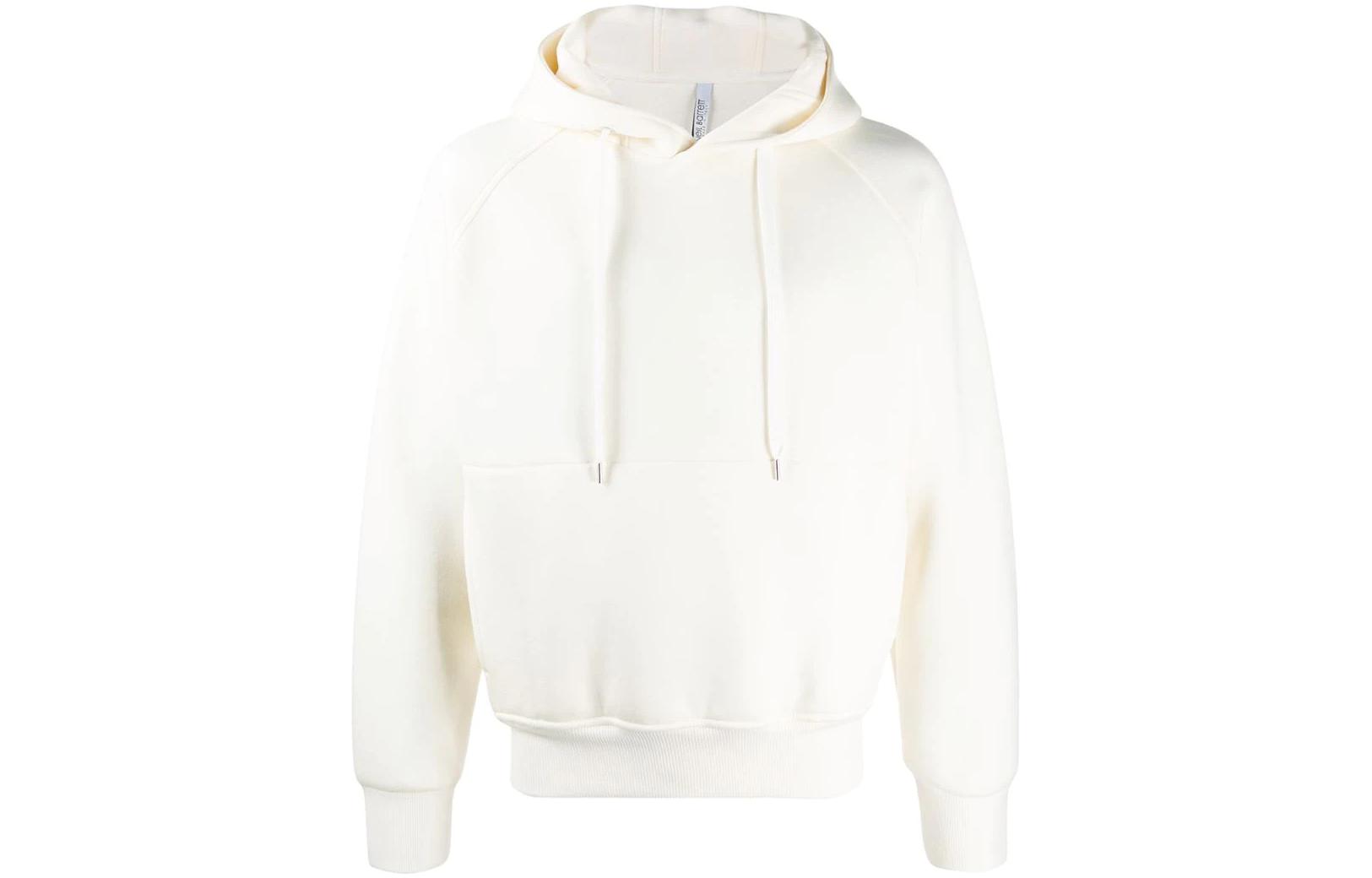 Neil Barrett FW22 Plain Drawstring Hoodie Long Sleeve White PBJS573SN501S069