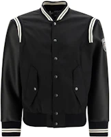 Neil Barrett FW22 Single-Breasted Black Jacket with Colorblock Stripes PBSP019CS025C042 Neil Barrett FW22 Single-Breasted Black Jacket with Colorblock Stripes PBSP019CS025C042