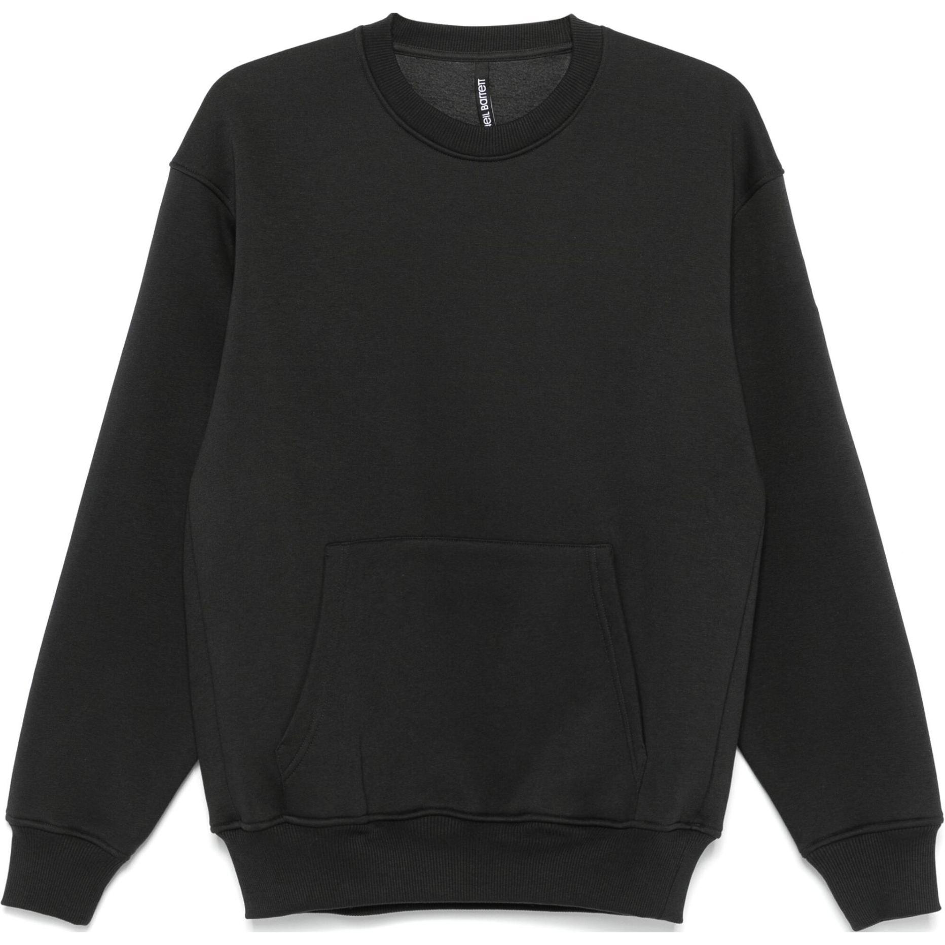 Neil Barrett FW24 Crewneck Oversized Drop Shoulder Sweatshirt Deep Gray Men PBJS213Z503C-GREY