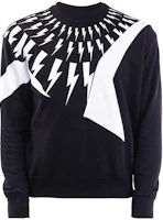 Neil Barrett Geometric Lightning Sweatshirt Black () PBJS593S-N539P-1118 Neil Barrett Geometric Lightning Sweatshirt Black () PBJS593S-N539P-1118