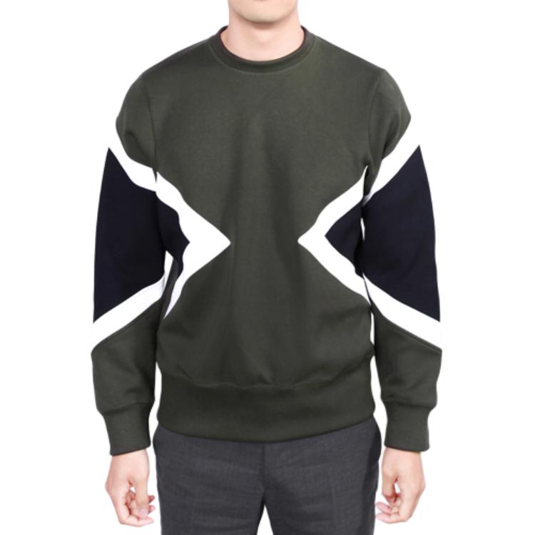 Neil Barrett Green Vintage American-French Style Sweatshirt PBJS334V-A510C-1473