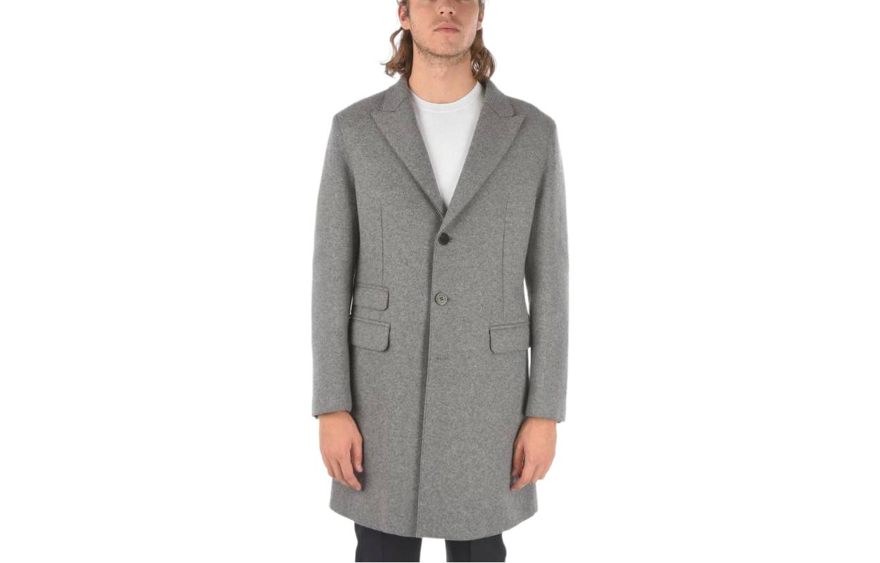 Neil Barrett Grey Single-Breasted V-Neck Casual Jacket for Men PBCA189VZM073364