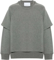Neil Barrett Layered Knit Pullover Sweatshirt Men’s Mid Grey MY72251RY501-BLACK Neil Barrett Layered Knit Pullover Sweatshirt Men’s Mid Grey MY72251RY501-BLACK