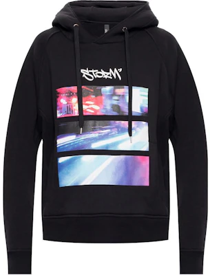 닐 바렛 레터 프린트 블랙 후드 긴팔 PBJS591S-N513S-1874 Buy 닐 바렛 레터 프린트 블랙 후드 긴팔 PBJS591S-N513S-1874