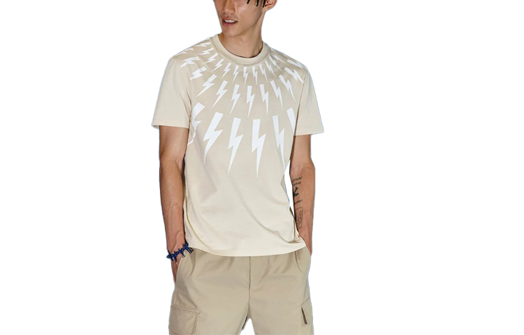 Neil Barrett Lightning Bolt Graphic T-Shirt BJT007SS531S462