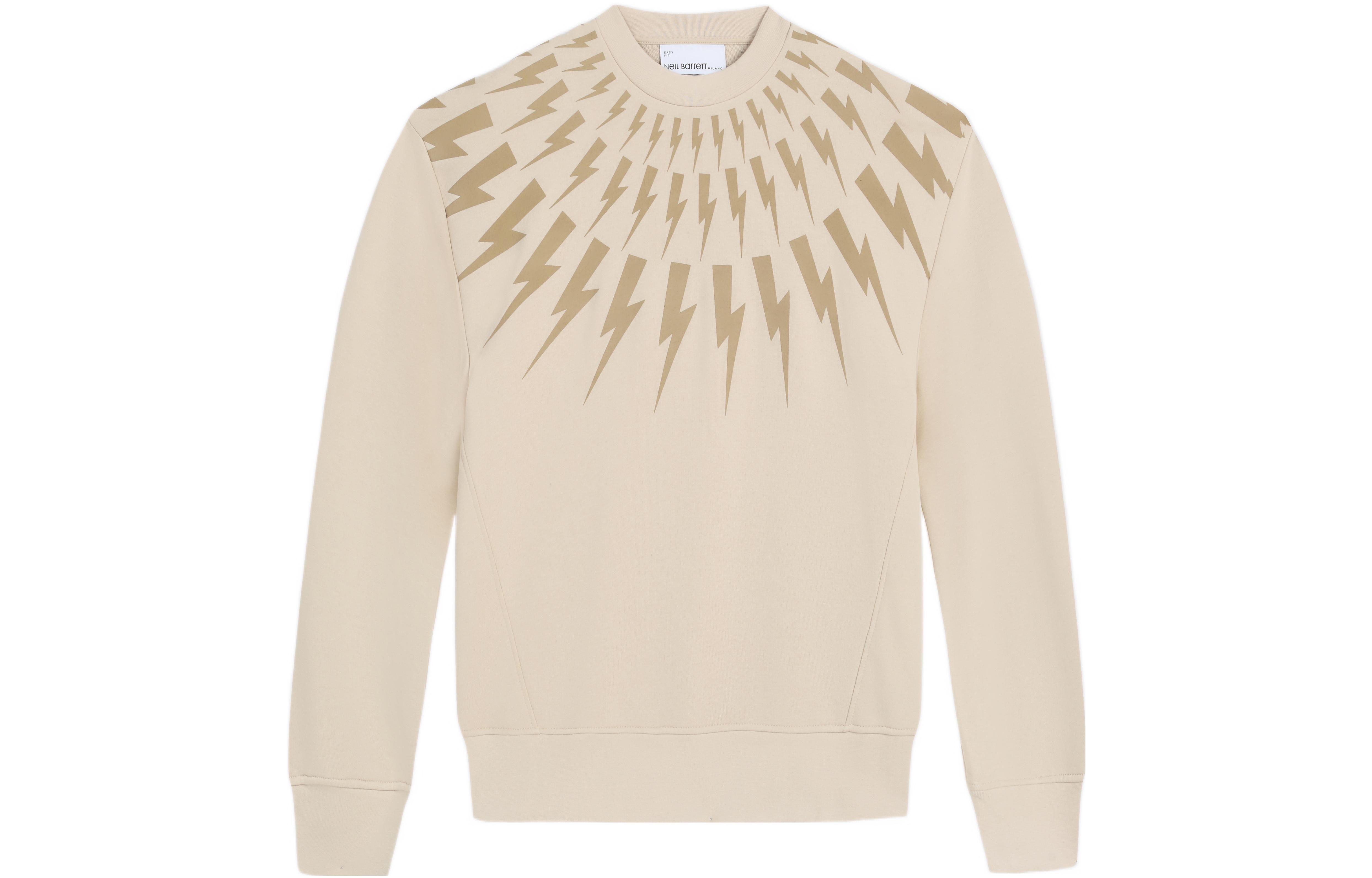 Neil Barrett Lightning Bolt Print Sweatshirt Men’s Off-White BJS010S-S504S-3283