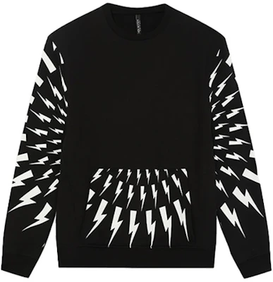 Neil Barrett Lightning Bolt Pullover Sweatshirt Hitam. 2181114002800 Buy Neil Barrett Lightning Bolt Pullover Sweatshirt Hitam. 2181114002800