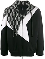 Neil Barrett Men’s Black Spliced Design Hooded Sweatshirt Jacket PBJS581CN506C1831 Neil Barrett Men’s Black Spliced Design Hooded Sweatshirt Jacket PBJS581CN506C1831