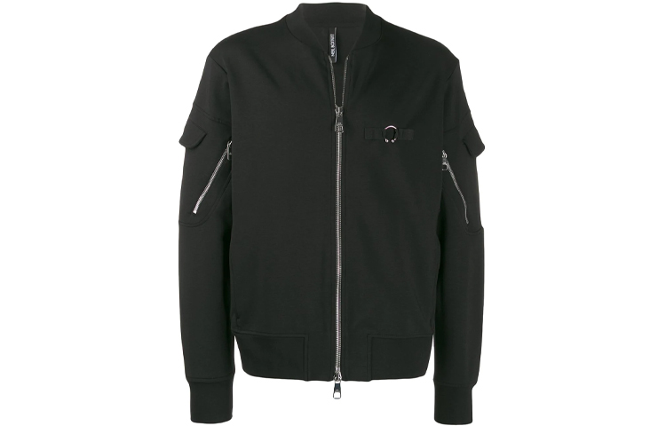 Neil Barrett Multi-Zip Bomber Jacket Black Fashion Outerwear PBJS481P-M506-01
