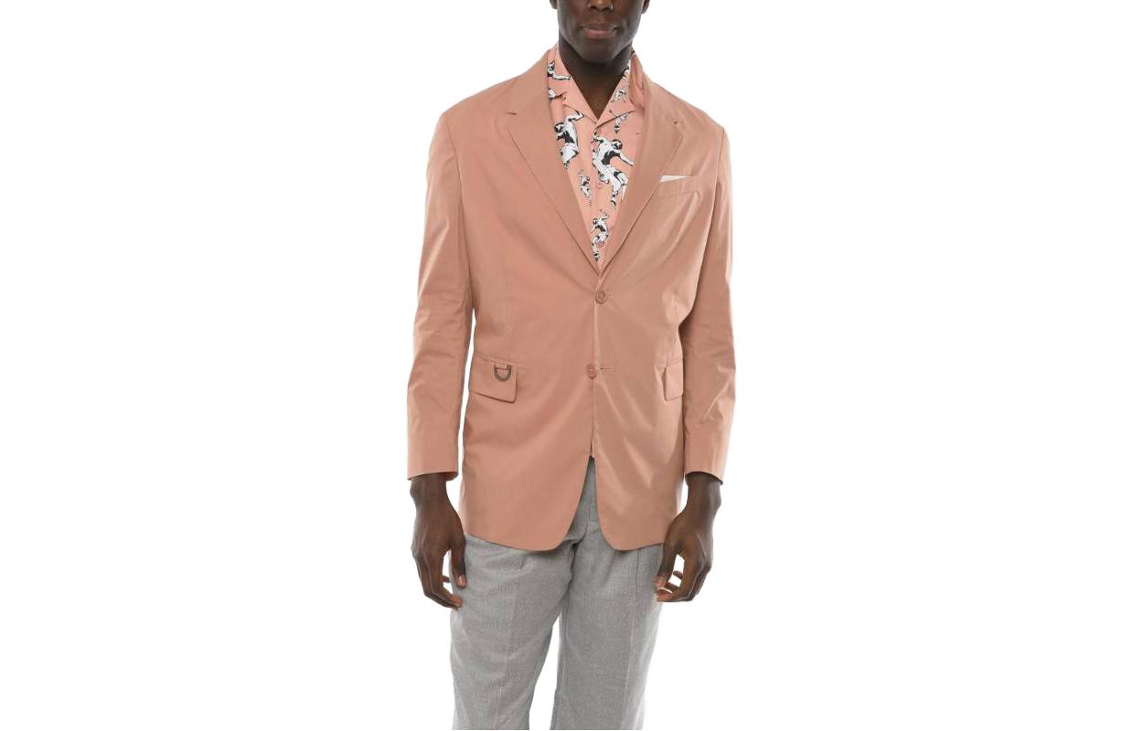 Neil Barrett Plain Cuban Collar Jacket Pink 0BGI015S007365