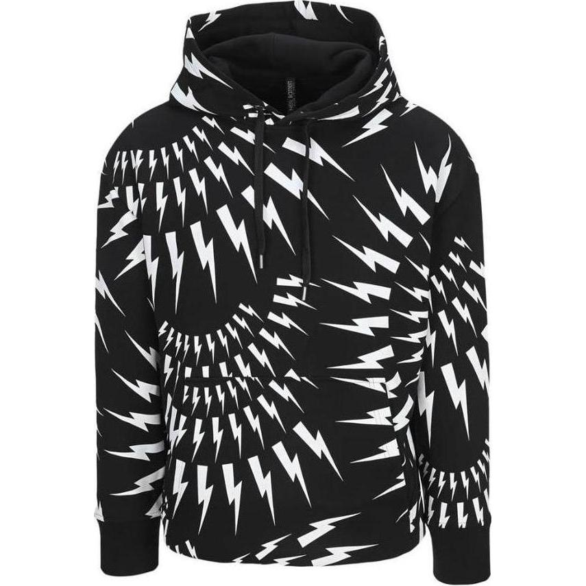 Neil Barrett Pullover Thunderbolt Print Hoodie Men BJS011SR534S524