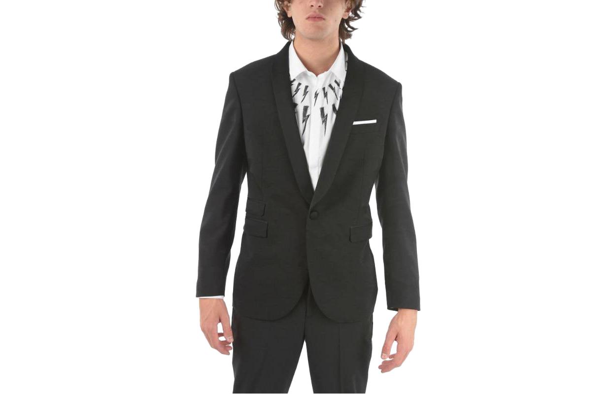Neil Barrett Single-Breasted Long Sleeve Blazer Jacket Men’s Black PBGI446NUG022C01