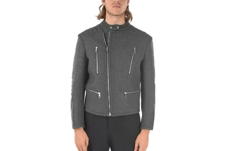 Neil Barrett Slim Fit Multi-Zip Jacket Grey PBSP282F008548