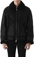 Neil Barrett Solid Color Fur Collar Zip-Up Jacket Black PBPE012T704C-0101 Neil Barrett Solid Color Fur Collar Zip-Up Jacket Black PBPE012T704C-0101