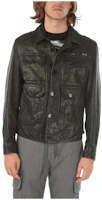Neil Barrett Solid Color Single-Breasted Leather Jacket Men PBPE645P70201 Neil Barrett Solid Color Single-Breasted Leather Jacket Men PBPE645P70201