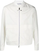 Neil Barrett Solid Color Stand Collar Zip-Up Bomber Jacket White () PBSP546Q033-WHITE Neil Barrett Solid Color Stand Collar Zip-Up Bomber Jacket White () PBSP546Q033-WHITE