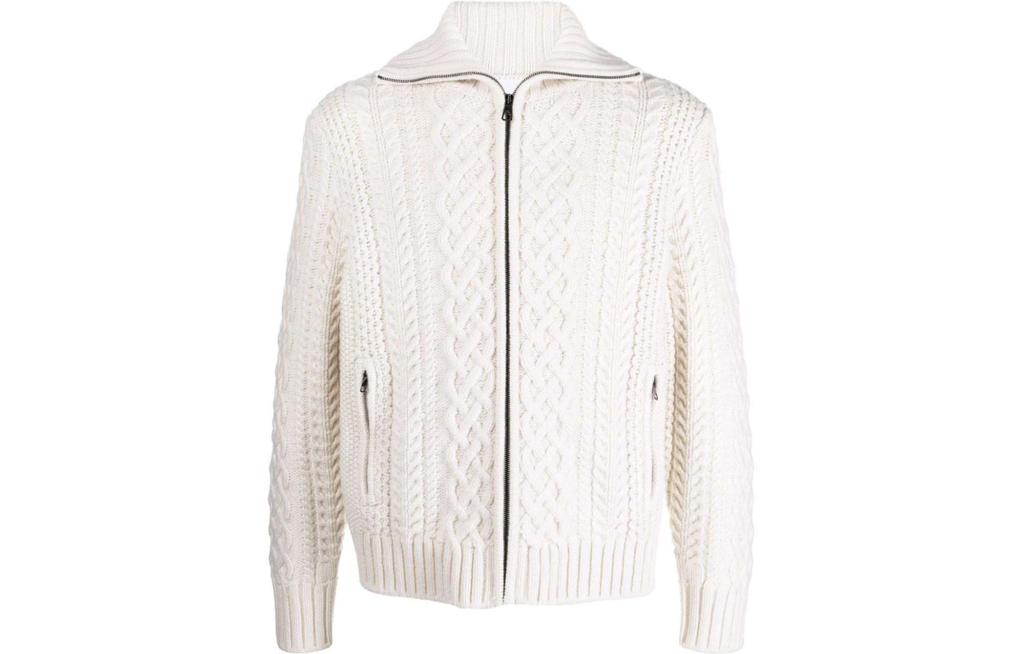 Neil Barrett Solid Color Zip-Up Jacket White PBMA171V612619-WHITE