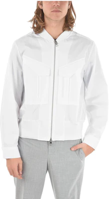 Neil Barrett 纯色白色拉链夹克款式 BCM053S01603 Buy Neil Barrett 纯色白色拉链夹克款式 BCM053S01603