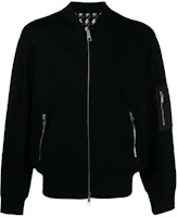 Neil Barrett Solid Ribbed Zip Knit Jacket Black Mens NBV7MA165AV609C-014 Neil Barrett Solid Ribbed Zip Knit Jacket Black Mens NBV7MA165AV609C-014