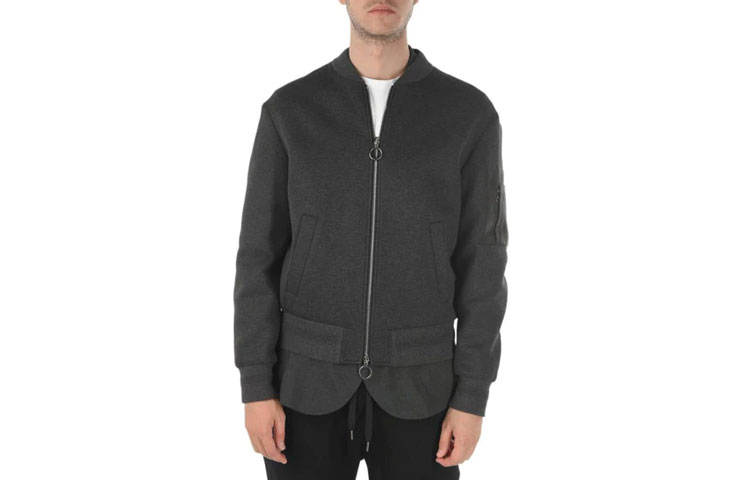 Neil Barrett Solid Zip Pocket Jacket Men’s Gray PBSP276CF014C468