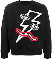 Neil Barrett SS21 Lightning Print Pullover Sweatshirt Men’s Black BJS633S-N591S-1133 Neil Barrett SS21 Lightning Print Pullover Sweatshirt Men’s Black BJS633S-N591S-1133
