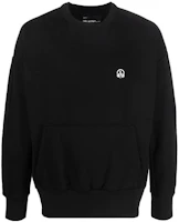 Neil Barrett SS22 Black Embroidered Logo Crewneck Loose Fit Sweatshirt for Men BJS046BS501C01 Neil Barrett SS22 Black Embroidered Logo Crewneck Loose Fit Sweatshirt for Men BJS046BS501C01