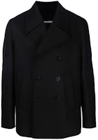 Neil Barrett SS22 Black Logo Print Button-Up Trapeze Jacket for Men BCA001BR002C0101 Neil Barrett SS22 Black Logo Print Button-Up Trapeze Jacket for Men BCA001BR002C0101