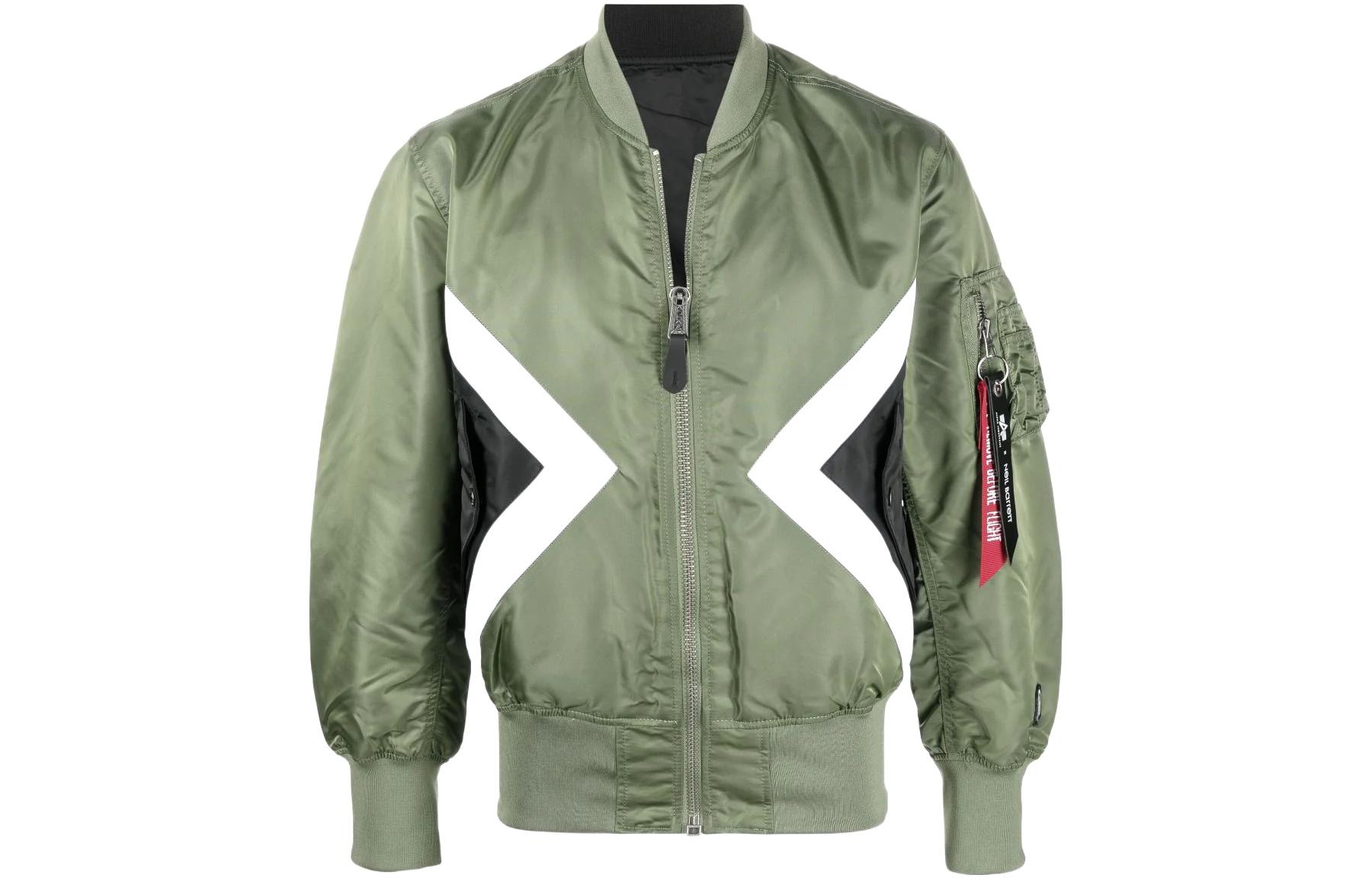 Neil Barrett SS22 Triangle Patch Bomber Jacket Green BSP013RS000C3252