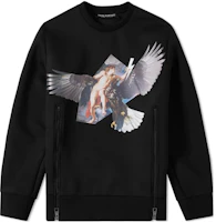 Neil Barrett SS23 Black Graphic Print Long Sleeve Sweatshirt BJS167L-B547S-01 Neil Barrett SS23 Black Graphic Print Long Sleeve Sweatshirt BJS167L-B547S-01