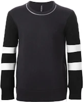 Neil Barrett SS23 Black Striped Print Crewneck Pullover Sweatshirt - Men PBJS12V-C3554-042 Neil Barrett SS23 Black Striped Print Crewneck Pullover Sweatshirt - Men PBJS12V-C3554-042