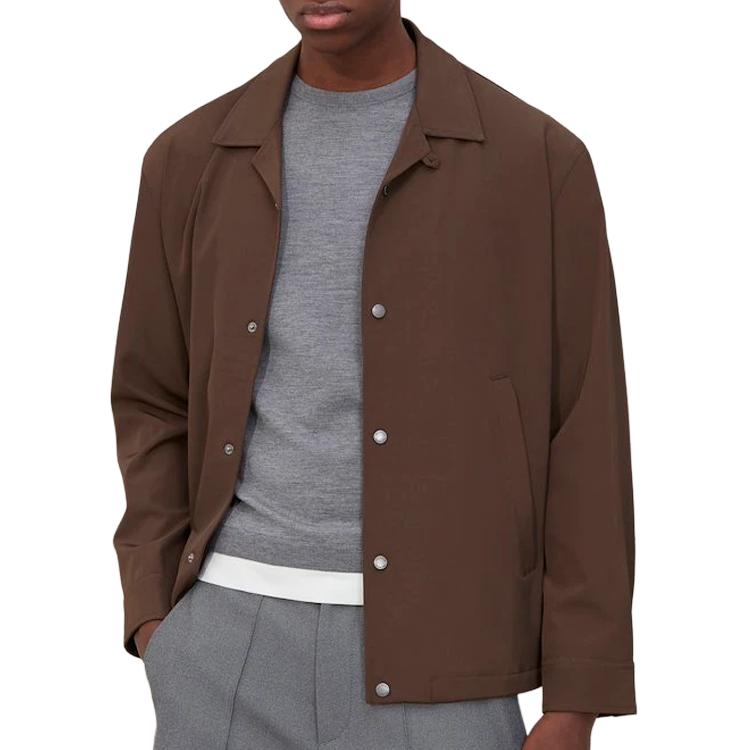 Neil Barrett SS24 Lightweight Solid Coach Jacket Brown Menswear MY11097A-Y009-211N
