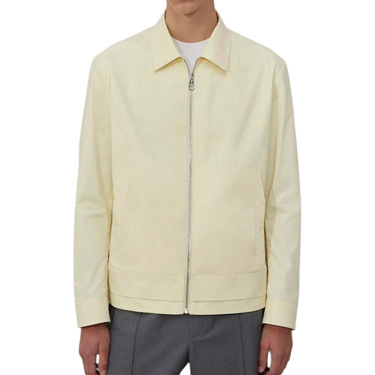 Neil Barrett SS24 Loose Fit Zip-Up Jacket Light Yellow MY61034A-Y037-744N