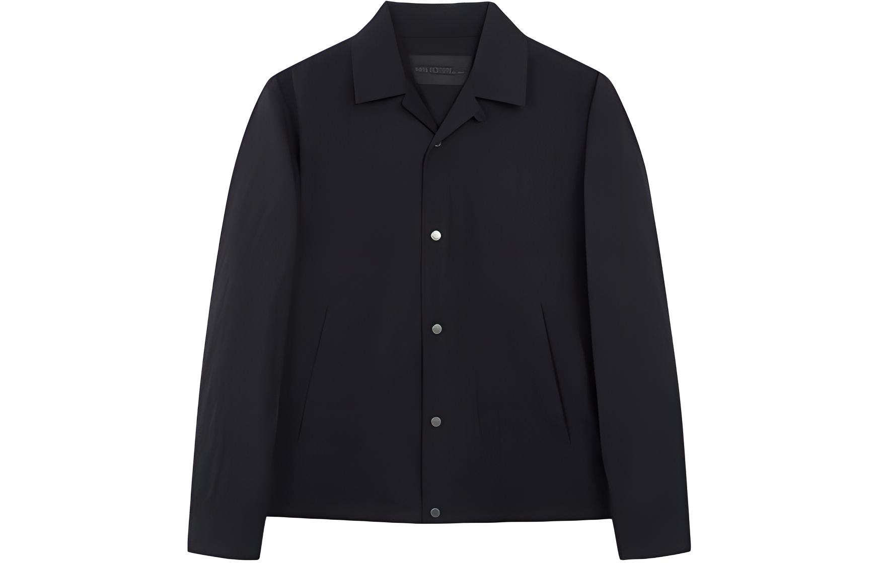 Neil Barrett SS24 Loose Lightweight Square Collar Jacket Black MY11097A-Y039-001N