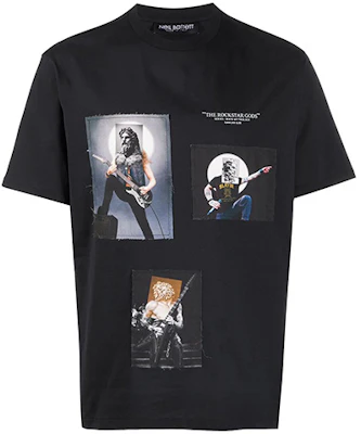 Neil Barrett Rockstar Gods T-Shirt Hitam Lelaki Lengan Pendek. PBJT805SP523S1874 Buy Neil Barrett Rockstar Gods T-Shirt Hitam Lelaki Lengan Pendek. PBJT805SP523S1874
