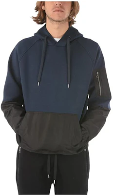 Neil Barrett 雙色抽繩連帽藍色長袖男士衛衣 PBJS605CN516S167 Buy Neil Barrett 雙色抽繩連帽藍色長袖男士衛衣 PBJS605CN516S167