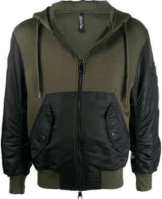 Chaqueta con Capucha Bicolor Neil Barrett para Hombre - Negro/Verde PBJS574CP525S845 Buy Chaqueta con Capucha Bicolor Neil Barrett para Hombre - Negro/Verde PBJS574CP525S845