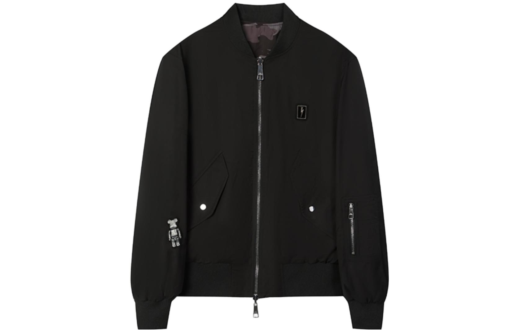 Neil Barrett x BE@RBRICK SS23 Reversible Zip Jacket Black () PBSP047-U028C-3458
