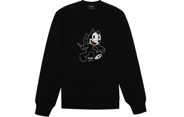 Neil Barrett x Felix The Cat Black Cartoon Long Sleeve Sweatshirt Unisex BJS030AR558S1133