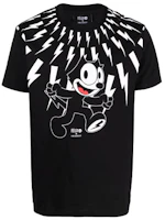 Neil Barrett x Felix The Cat Thunder Bolt FW21 Black Graphic Tee BJT014DR529S1133 Neil Barrett x Felix The Cat Thunder Bolt FW21 Black Graphic Tee BJT014DR529S1133
